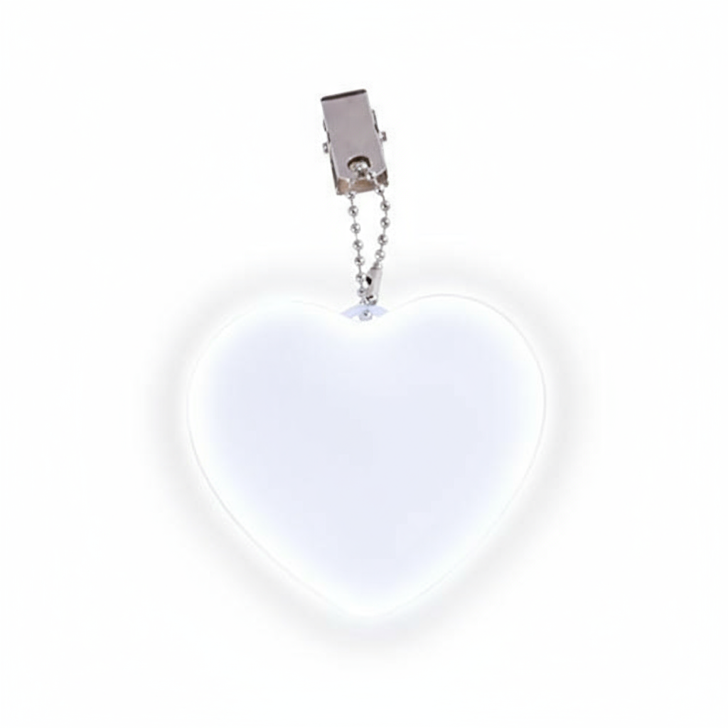 Single upright heart glow light